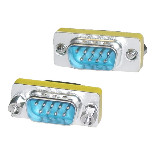 4XEM 4X9PINMM  DB9 Serial 9-Pin Male To Male Adapter - 1 x 9-pin DB-9 Serial - Male - 1 x 9-pin DB-9 Serial - Male - Silver, Yellow