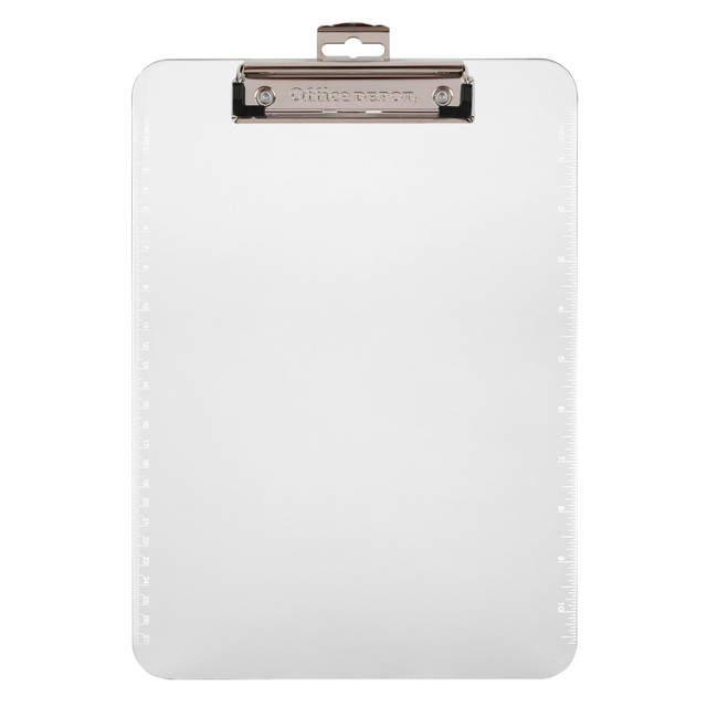 OFFICE DEPOT RW96028 Brand Plastic Clipboard, 9in x 12-1/2in, Clear OFFICE DEPOT RW96028 Brand Plastic Clipboard, 9in x 12-1/2in, Clear