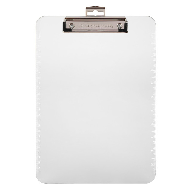 OFFICE DEPOT RW96028  Brand Plastic Clipboard, 9in x 12-1/2in, Clear