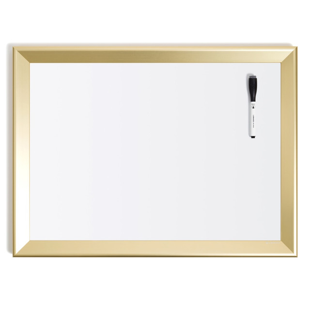 UBRANDS, LLC 3323U00-01 U Brands Magnetic Dry-Erase Boards, Steel, 23in X 17in, Gold Aluminum Frame