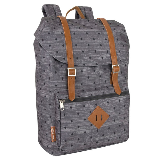 A.D. SUTTON & SONS/PACESETTER Trailmaker 7235  Diamond Print Double Buckle Backpack, Gray