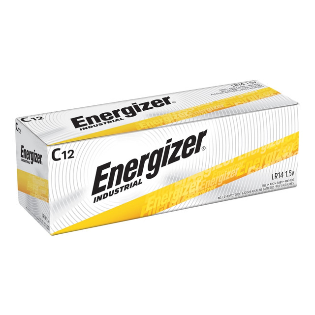 ENERGIZER BRANDS LLC EN93 Energizer Industrial C Alkaline Batteries, Pack Of 12