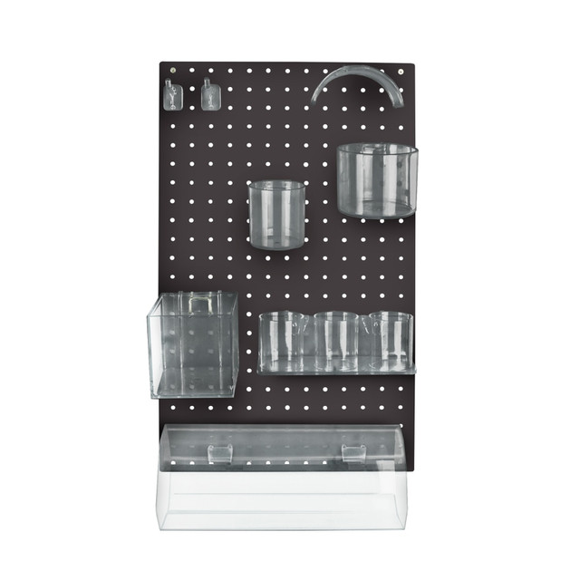 AZAR INTERNATIONAL INC 900940-BLK Azar Displays 10-Piece Pegboard Organizer Kit, Black