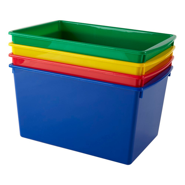 OFFICE DEPOT SLF-OS0037  Brand Medium Storage Bin, 7-1/2inH x 14-1/8inW x 9-1/4inD, Assorted Colors