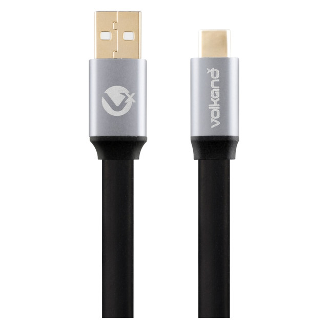 SMD TECHNOLOGIES LLC VK-20071-BK Volkano X Speed Series USB 3.0 To USB Type-C Cable, 3ft, Flat Black, VK-20071-BK