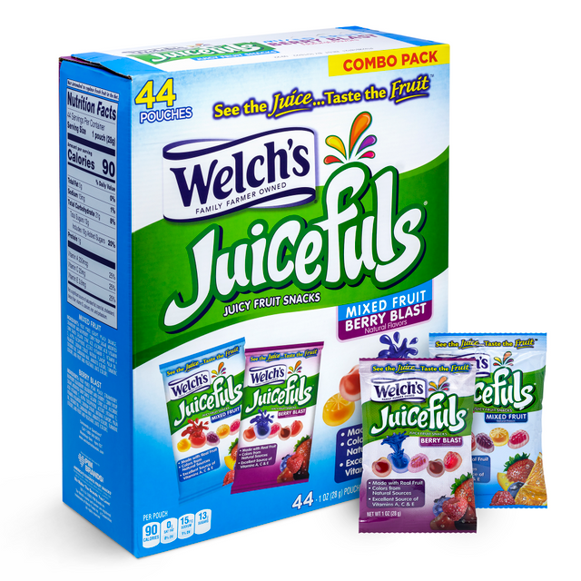 THE PROMOTION IN MOTION COMPANIES, INC. 0 34856 44148 9 Welchs Juicefuls, 1 Oz, Box Of 44 Pouches