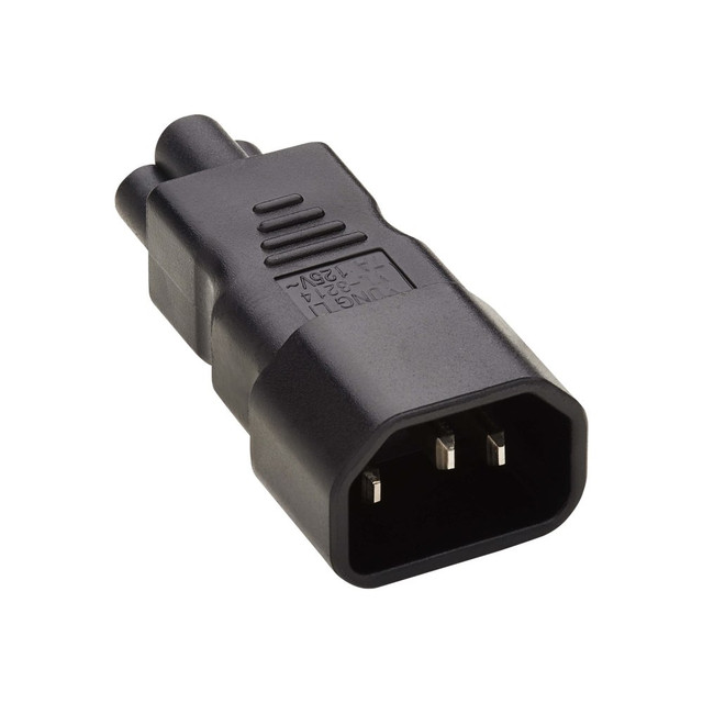 TRIPP LITE P014-000  IEC C14 to IEC C5 Power Cord Adapter - 7A, 125V, Black - Power connector adapter - IEC 60320 C14 to IEC 60320 C5 - AC 100-250 V - 7 A - black - North America