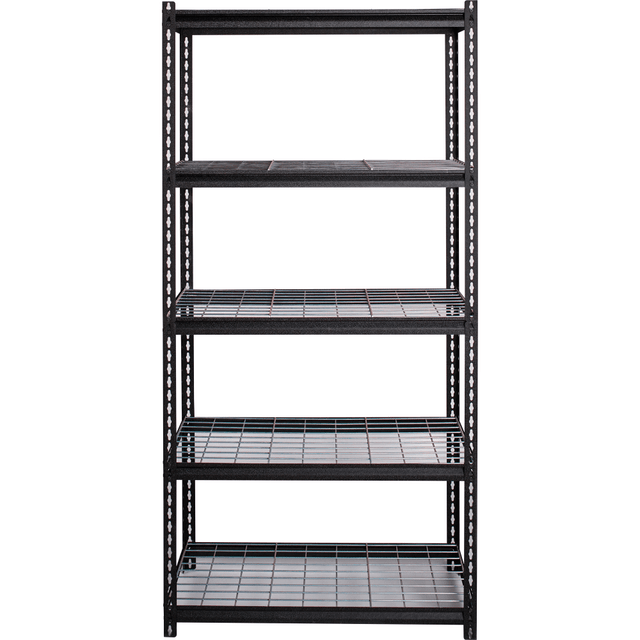 SP RICHARDS LLR99929 Lorell Wire Deck Shelving - 72in Height x 36in Width x 18in Depth - Recycled - Black - Steel - 1Each SP RICHARDS LLR99929 Lorell Wire Deck Shelving - 72in Height x 36in Width x 18in Depth - Recycled - Black - Steel - 1Each
