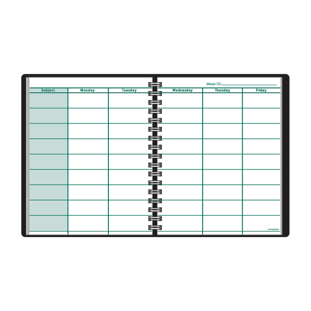 ACCO BRANDS USA, LLC AT-A-GLANCE 8015505  Undated Teachers Planner, 8 1/4in x 10 7/8in, 30% Recycled, Black