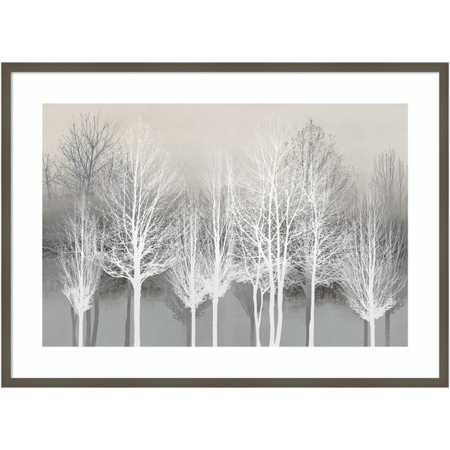 UNIEK INC. Amanti Art A42705535020  Trees On Gray by Kate Bennett Wood Framed Wall Art Print, 41inW x 30inH, Gray