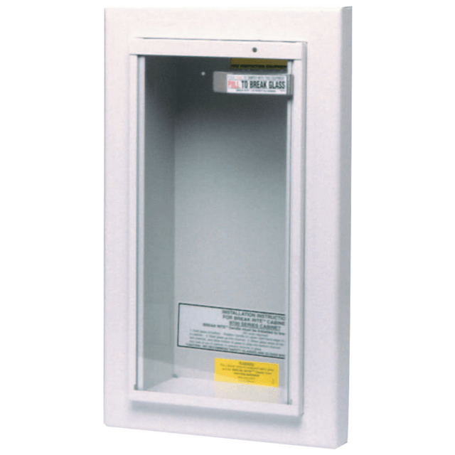KIDDE FIRE AND SAFETY 468045 Extinguisher Cabinets, Semi-Recessed, steel, Tan, 10 lb