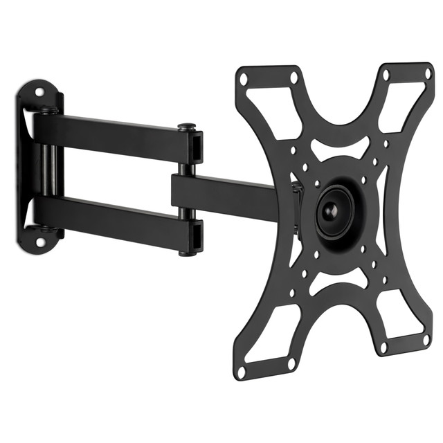 MOUNT-IT! MI-407-1  Wall Mount Bracket With Full-Motion Arm For 19 - 42in TVs, 9.2inH x 12.4inW x 2.4inD, Silver