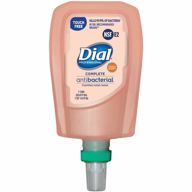 THE DIAL CORPORATION 16674 Dial Complete Antibacterial Foaming Hand Wash - FIT Universal Touch-Free - Original Scent - 1.06 quart - Touchless Dispenser - Kill Germs - Hand - Moisturizing - Antibacterial - Peach - Non-drying - 3 / Carton THE DIAL CORPORATION 16674 Dial Complete Antibacterial Foaming Hand Wash - FIT Universal Touch-Free - Original Scent - 1.06 quart - Touchless Dispenser - Kill Germs - Hand - Moisturizing - Antibacterial - Peach - Non-drying - 3 / Carton