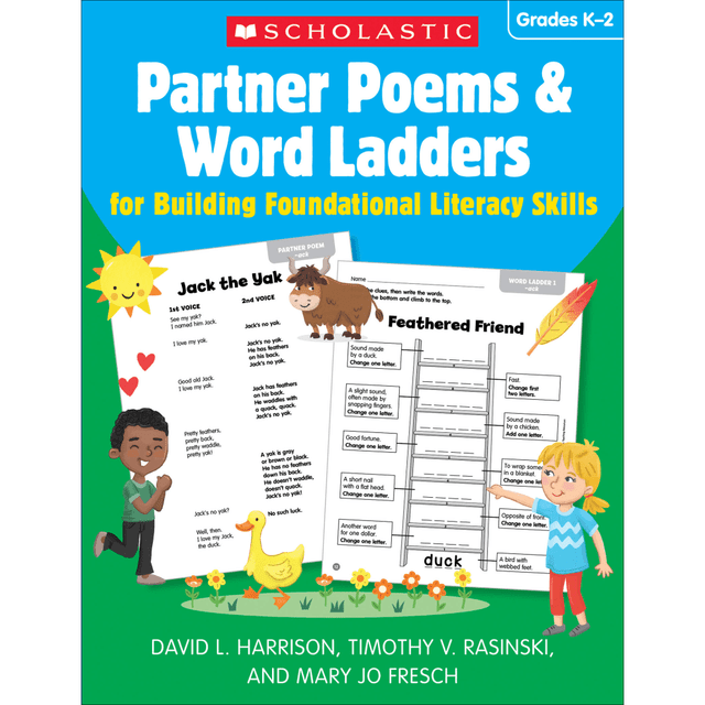 SCHOLASTIC TEACHER RESOURCES Scholastic 9781338792904  Partner Poems & Word Ladders: Grades K-2