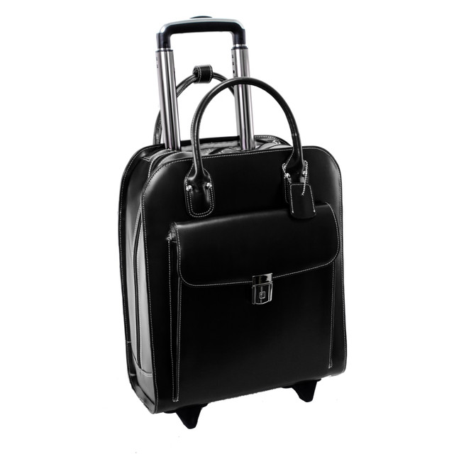 MCKLEIN COMPANY, LLC 97695 McKlein Uptown Vertical Wheeled Briefcase with 15in Laptop Pocket, Black MCKLEIN COMPANY, LLC 97695 McKlein Uptown Vertical Wheeled Briefcase with 15in Laptop Pocket, Black