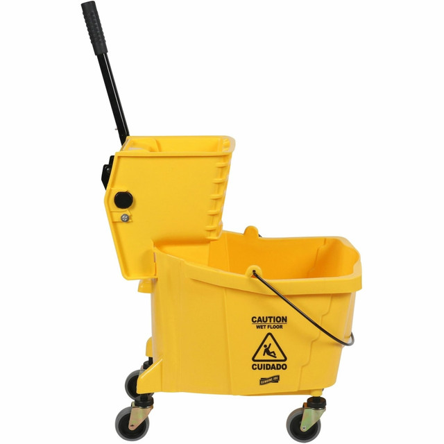 GENUINE JOE 02347PL 35-quart Side Press Mop Bucket & Wringer Combo - 8.75 gal - Caster - 21in x 16in x 14in - Yellow - 18 / Pallet GENUINE JOE 02347PL 35-quart Side Press Mop Bucket & Wringer Combo - 8.75 gal - Caster - 21in x 16in x 14in - Yellow - 18 / Pallet
