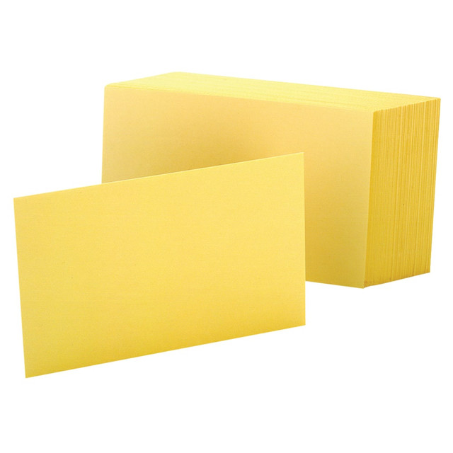 TOPS BRANDS 7420CAN Oxford Color Index Cards, Unruled, 4in x 6in, Canary, Pack Of 100