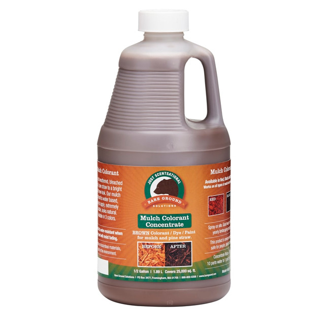 E. BROOKMYER, INC. Just Scentsational MCC-64BRN  Mulch Colorant Concentrate Liquid, 0.5 Gallons, Brown Bark