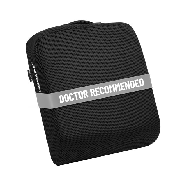 EMS MIND READER LLC MEMGEL-BLK Mind Reader Ergonomic Seat Cushion, Memory Foam, 3inH x 17-1/2inW x 18inD, Black EMS MIND READER LLC MEMGEL-BLK Mind Reader Ergonomic Seat Cushion, Memory Foam, 3inH x 17-1/2inW x 18inD, Black