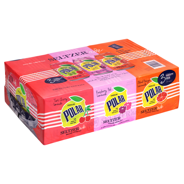 POLAR CORPORATION 071537003970 Polar Seltzer Ade Variety Pack, 12 Oz, Pack Of 24 Bottles