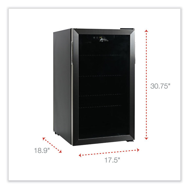 ALERA RFBC34 3.4 Cu. Ft. Beverage Cooler, Stainless Steel/Black