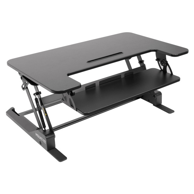 TRANSFORM PARTNERS LLC MI-7926 Mount-It! MI-7926 36.2inW Standing Desk Converter With Gas Spring Riser, Black TRANSFORM PARTNERS LLC MI-7926 Mount-It! MI-7926 36.2inW Standing Desk Converter With Gas Spring Riser, Black