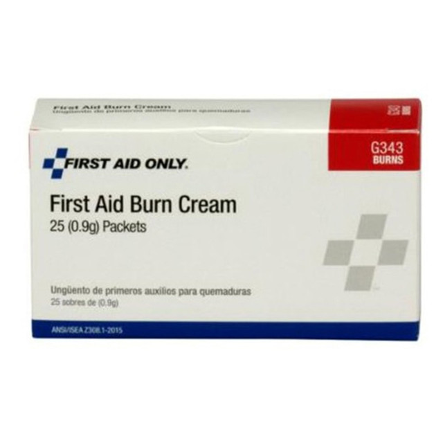 FIRST AID ONLY, INC. G343 First Aid Only First Aid Burn Cream, 0.9g, Box Of 25 Packets