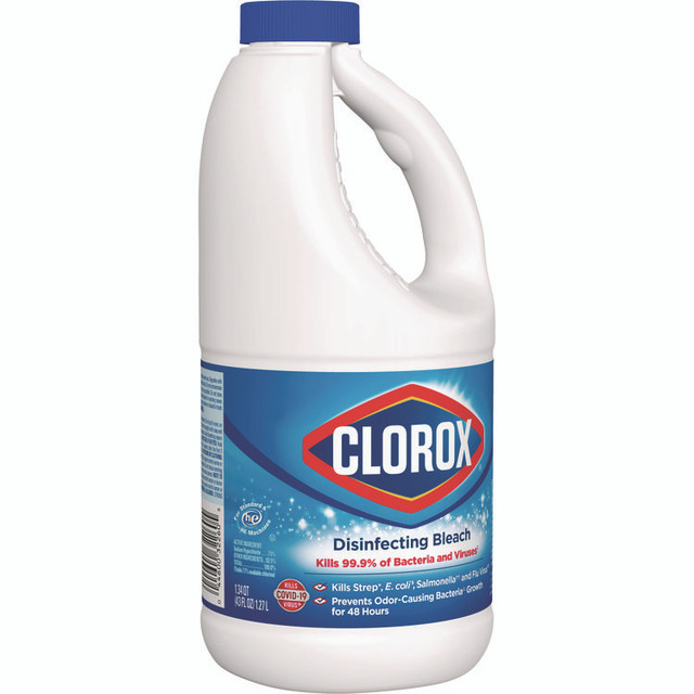 CLOROX SALES CO. 32260 Concentrated Regular Disinfecting Bleach, 43 oz Bottle, 6/Carton