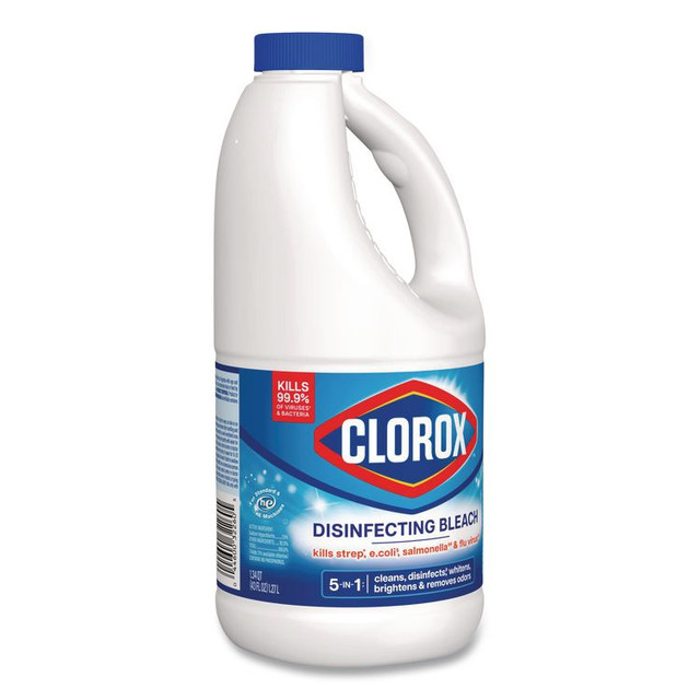 CLOROX SALES CO. 32260 Concentrated Regular Disinfecting Bleach, 43 oz Bottle, 6/Carton