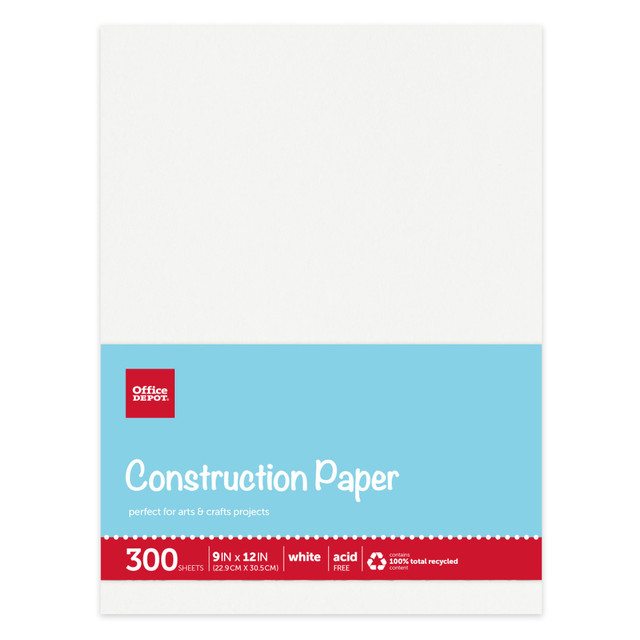 Start your next project in style with Office Depot Brand construction paper. Each sheet is fade-resistant to help your projects withstand years on display.  Ideal for a variety of arts and crafts projects.  Acid-free to help prevent yellowing.  Fade-resistant for long-lasting, vivid color.  Contains Recycled Content - See Specs for Details.