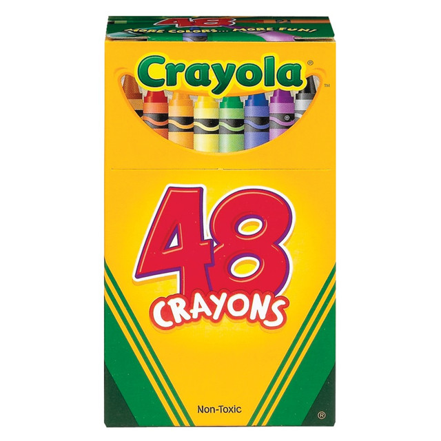 CRAYOLA LLC 520048 Crayola Crayons, Standard Size, Assorted Colors, Box Of 48 Crayons