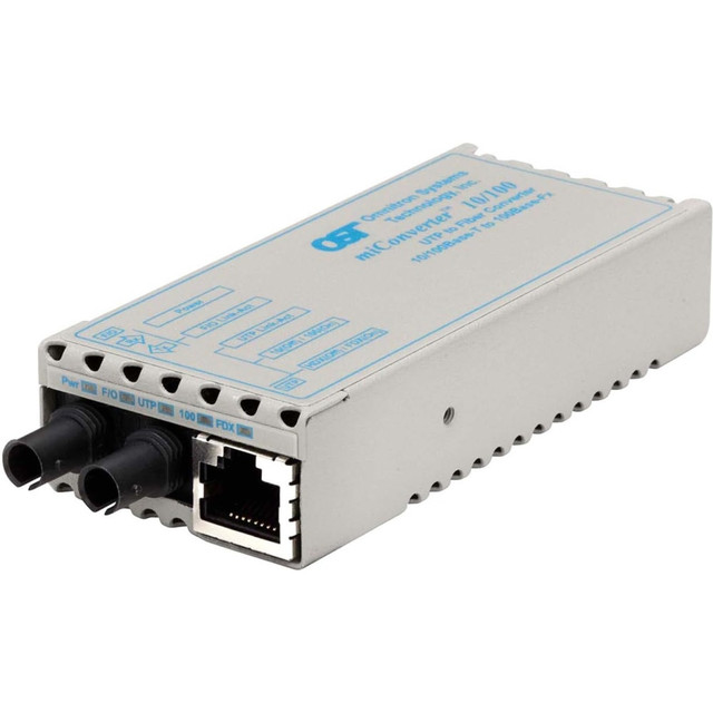 OMNITRON SYSTEMS TECHNOLOGY, INC. 1101-1-6 Omnitron miConverter 10/100 Ethernet Fiber Media Converter RJ45 ST Single-Mode 30km - 1 x 10/100BASE-TX, 1 x 100BASE-LX, USB Powered, Lifetime Warranty