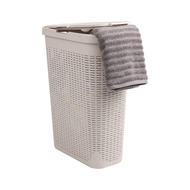 EMS MIND READER LLC 40HAMP-IVO Mind Reader 40L Slim Laundry Hamper Clothes Basket with Lid, 23-1/2inH x 10-52/5inW x 18inD, Ivory EMS MIND READER LLC 40HAMP-IVO Mind Reader 40L Slim Laundry Hamper Clothes Basket with Lid, 23-1/2inH x 10-52/5inW x 18inD, Ivory