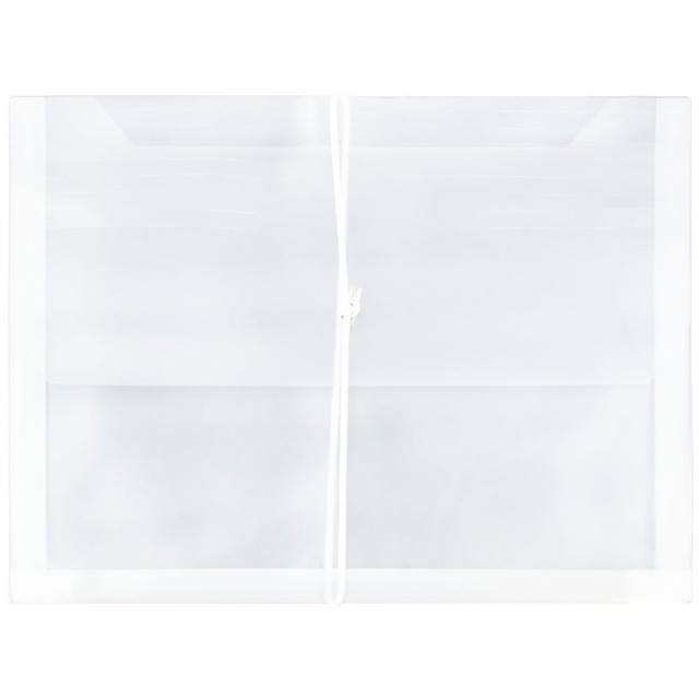 JAM PAPER AND ENVELOPE 218E25CL JAM Paper Plastic Booklet Expansion Envelopes, Letter-Size, 9 3/4in x 13in, Snap Closure, Clear