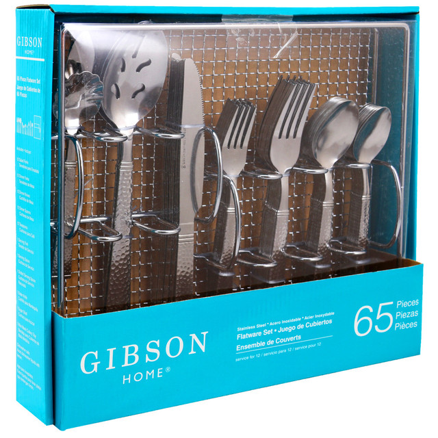 GIBSON OVERSEAS INC. 995100585M Gibson Home Prato 65-Piece Flatware Set With Caddy