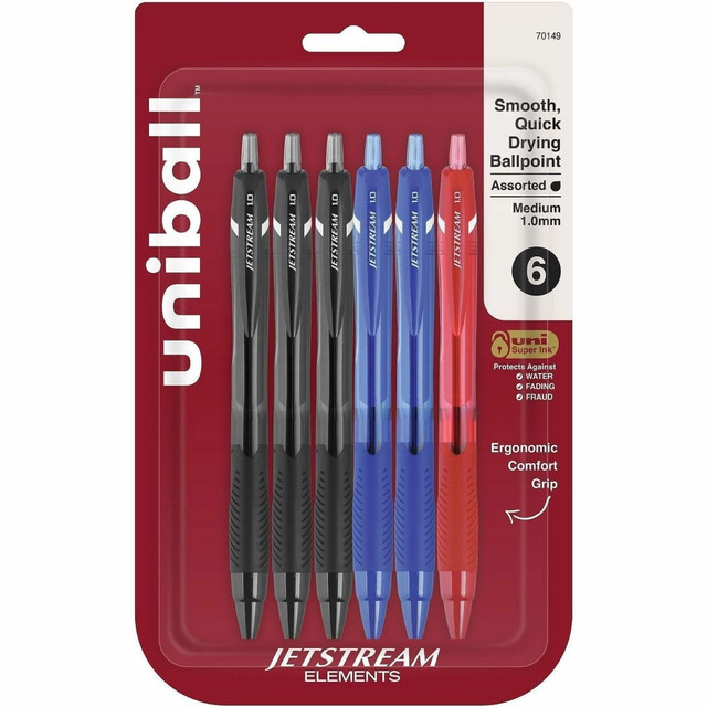 MITSUBISHI PENCIL COMPANY, LTD. 70149 Uni-ball JETSTREAM ELEMENTS - Ballpoint pen - black, red, blue - 0.7 mm - medium - retractable (pack of 6) MITSUBISHI PENCIL COMPANY, LTD. 70149 Uni-ball JETSTREAM ELEMENTS - Ballpoint pen - black, red, blue - 0.7 mm - medium - retractable (pack of 6)