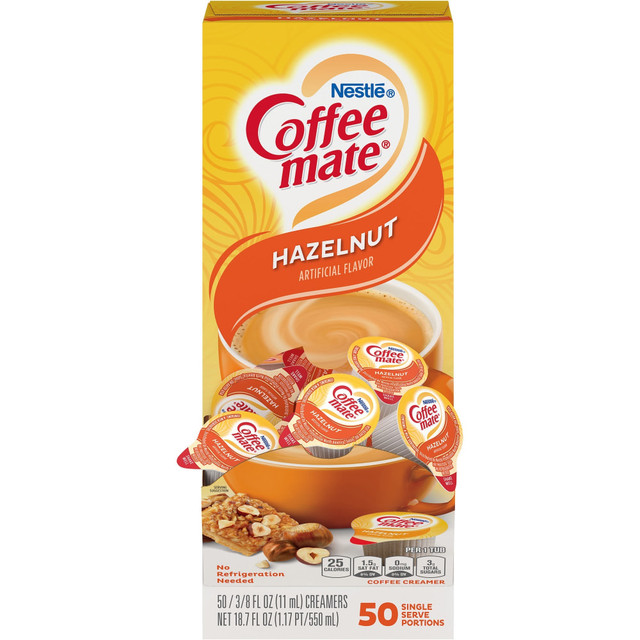 NESTLE WATERS NORTH AMERICA 35180 Nestle Coffee-mate Liquid Creamer, Hazelnut Flavor, 0.38 Oz Single Serve x 50 NESTLE WATERS NORTH AMERICA 35180 Nestle Coffee-mate Liquid Creamer, Hazelnut Flavor, 0.38 Oz Single Serve x 50