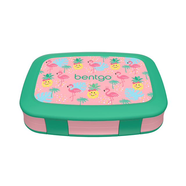 BEAR DOWN CONSULTING Bentgo BGKDPT-TRO  Kids Prints 5-Compartment Lunch Box, 2inH x 6-1/2inW x 8-1/2inD, Tropical
