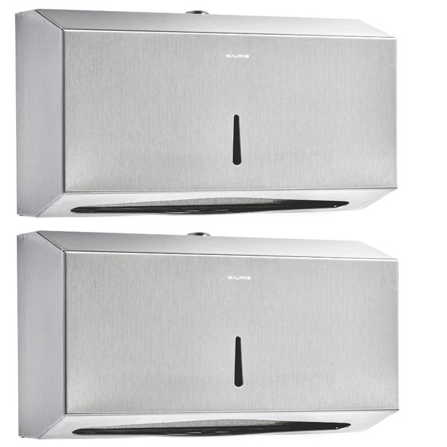 ADIR CORP. ALP481S-2PK Alpine Industries Stainless Steel C-Fold/Multi-Fold Paper Towel Dispensers, Pack Of 2 Dispensers ADIR CORP. ALP481S-2PK Alpine Industries Stainless Steel C-Fold/Multi-Fold Paper Towel Dispensers, Pack Of 2 Dispensers