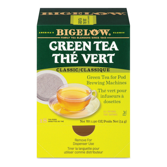 KAL KAN FOODS INC. RCB07906 Bigelow Green Tea Single-Serve Pods, 1.9 Oz, Box Of 18 Pods KAL KAN FOODS INC. RCB07906 Bigelow Green Tea Single-Serve Pods, 1.9 Oz, Box Of 18 Pods