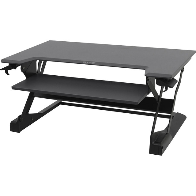 ERGOTRON 33-406-085  WorkFit-TL 39inW Sit-Stand Desk Converter With Adjustable Height, Black