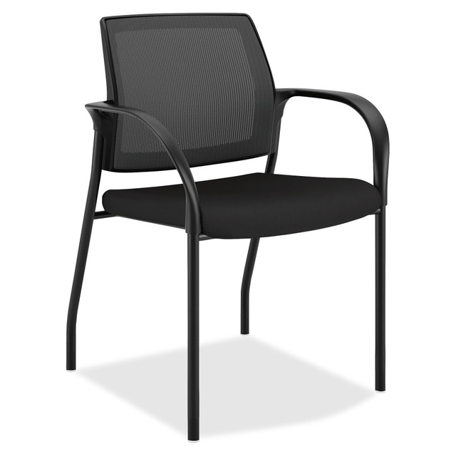 HNI CORPORATION HON HONIS108IMCU10  Ignition Mesh-Back Multipurpose Stacking Chair, Black