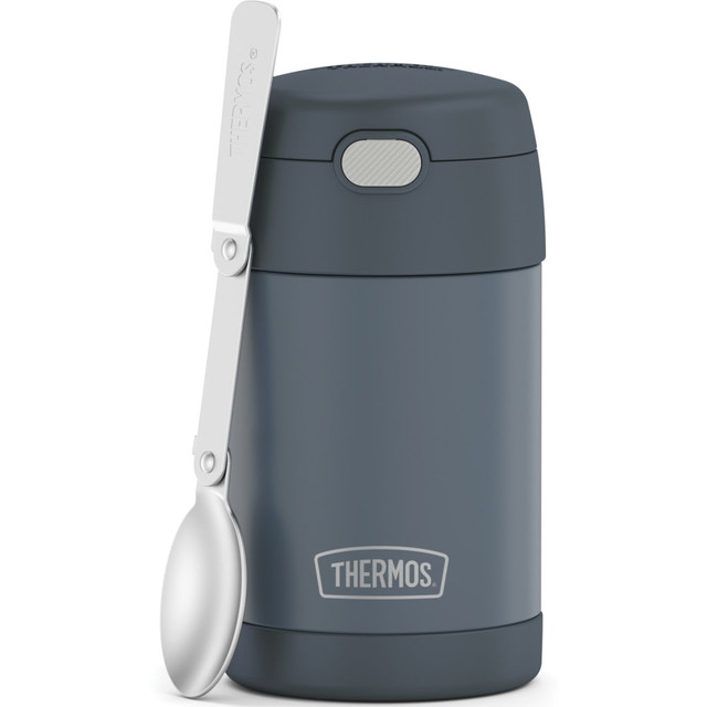 KING-SEELEY THERMOS/THERMOS F31101SL6 Thermos FUNtainer Stainless Steel Food Jar 16Oz - Food Storage - Dishwasher Safe - 3.7in Diameter - Stone Slate - Stainless Steel Body KING-SEELEY THERMOS/THERMOS F31101SL6 Thermos FUNtainer Stainless Steel Food Jar 16Oz - Food Storage - Dishwasher Safe - 3.7in Diameter - Stone Slate - Stainless Steel Body
