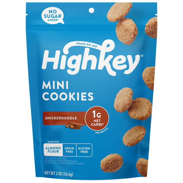 G&J HOLDINGS LLC HighKey 600-00027 High Key Snickerdoodle Cookies, 2 Oz, Case Of 6 Bags