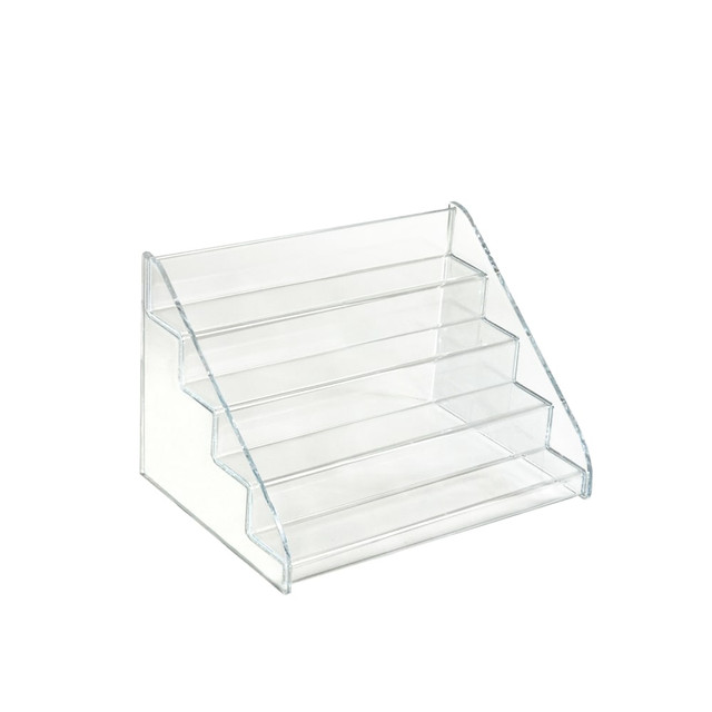 AZAR DISPLAYS 326040  4-Tier Counter Step Display, 8inH x 12inW x 8inD, Clear