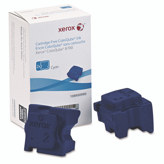 XEROX CORP. 108R00990 108R00990 Solid Ink Stick, 4,200 Page-Yield, Cyan, 2/Box