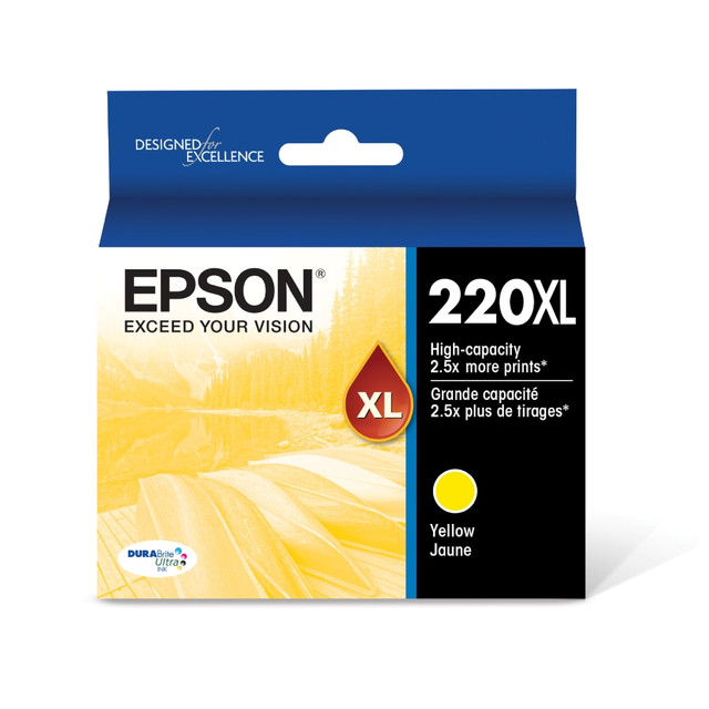 EPSON AMERICA INC. T220XL420-S Epson 220XL DuraBrite Yellow High-Yield Ink Cartridge, T220XL420-S