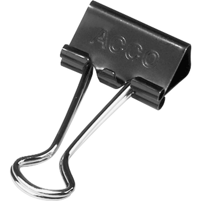 ACCO BRANDS USA, LLC 72020 ACCO Binder Clips, Small, 3/4in Wide, 5/16in Capacity, Black, Pack Of 12
