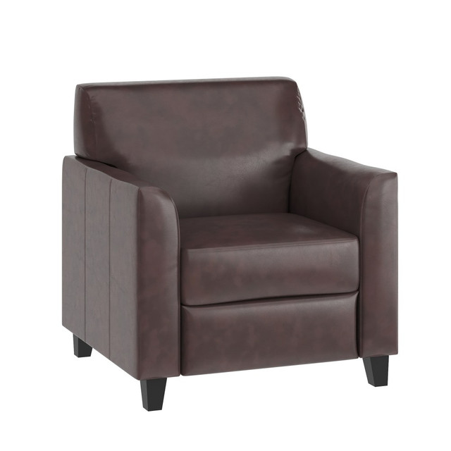 FLASH FURNITURE BT-827-1-BN-GG Hercules Diplomat LeatherSoft Faux Leather Chair, Brown FLASH FURNITURE BT-827-1-BN-GG Hercules Diplomat LeatherSoft Faux Leather Chair, Brown