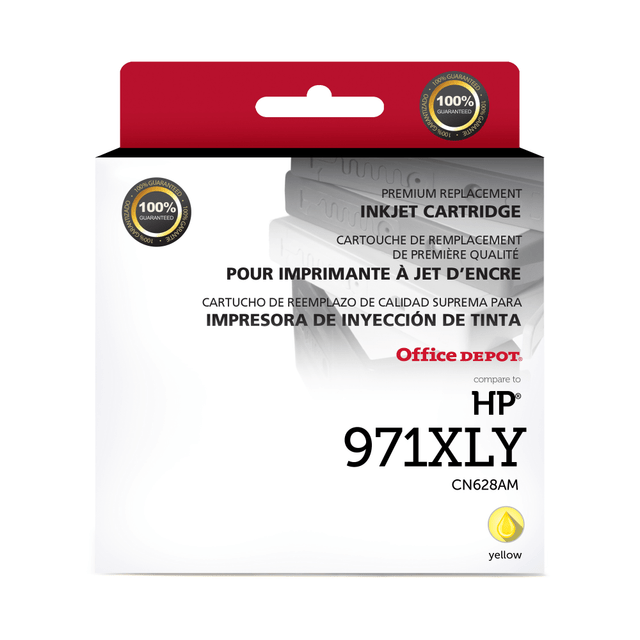 CLOVER TECHNOLOGIES GROUP, LLC 118102 Clover Imaging Group Remanufactured Yellow High-Yield Ink Cartridge Replacement For HP 971XL, 118102 CLOVER TECHNOLOGIES GROUP, LLC 118102 Clover Imaging Group Remanufactured Yellow High-Yield Ink Cartridge Replacement For HP 971XL, 118102